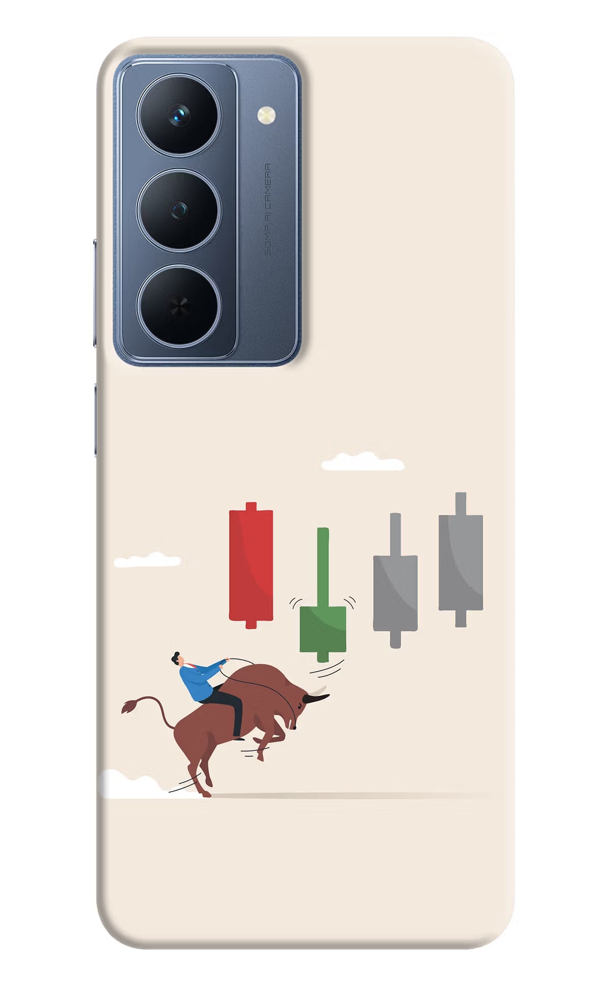 Bull Trading Momentum Realme P3x 5G Back Cover