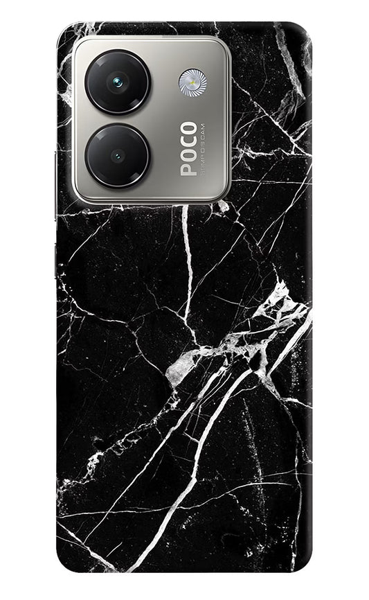 Black Marble Pattern Poco M7 Pro 5G Back Cover