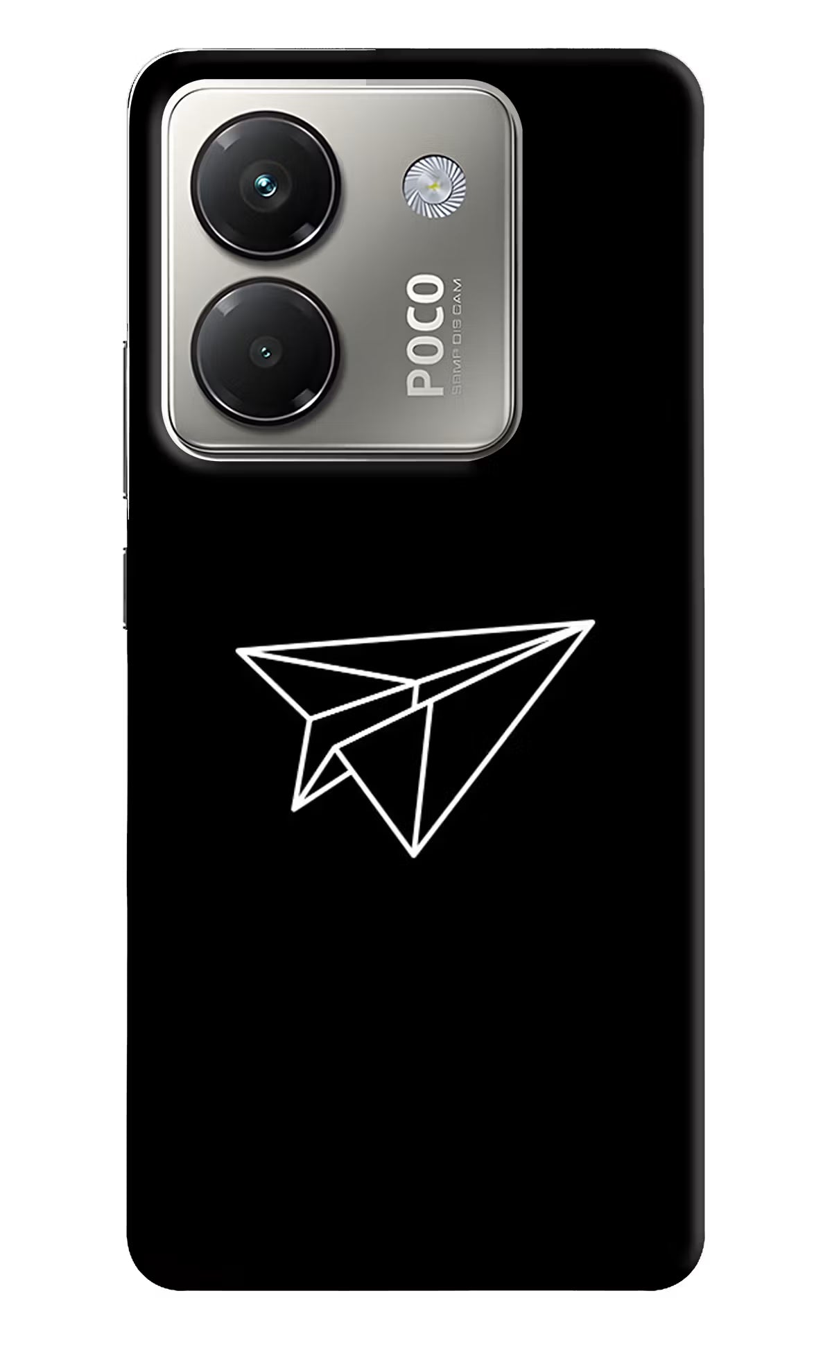 Paper Plane White Poco M7 Pro 5G Back Cover