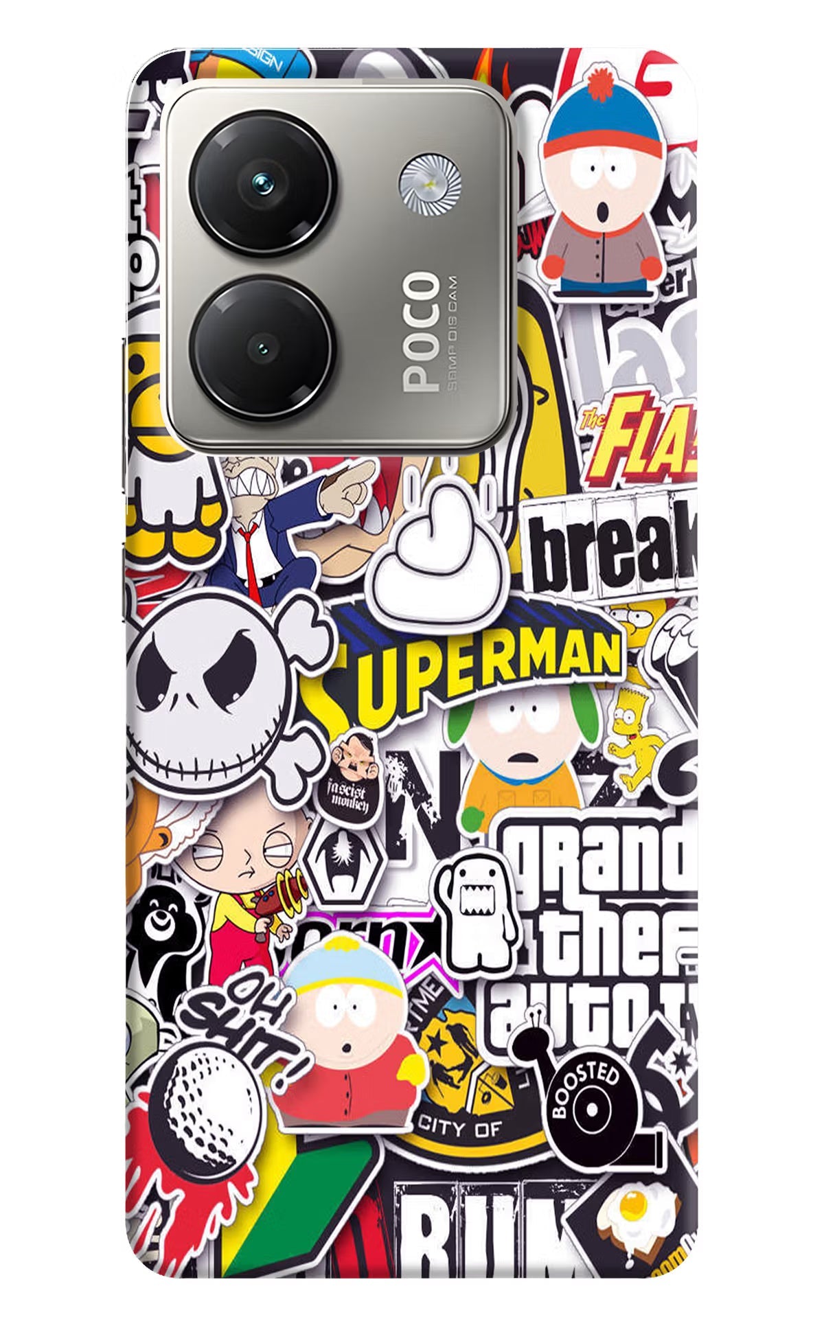 Sticker Bomb Poco M7 Pro 5G Back Cover