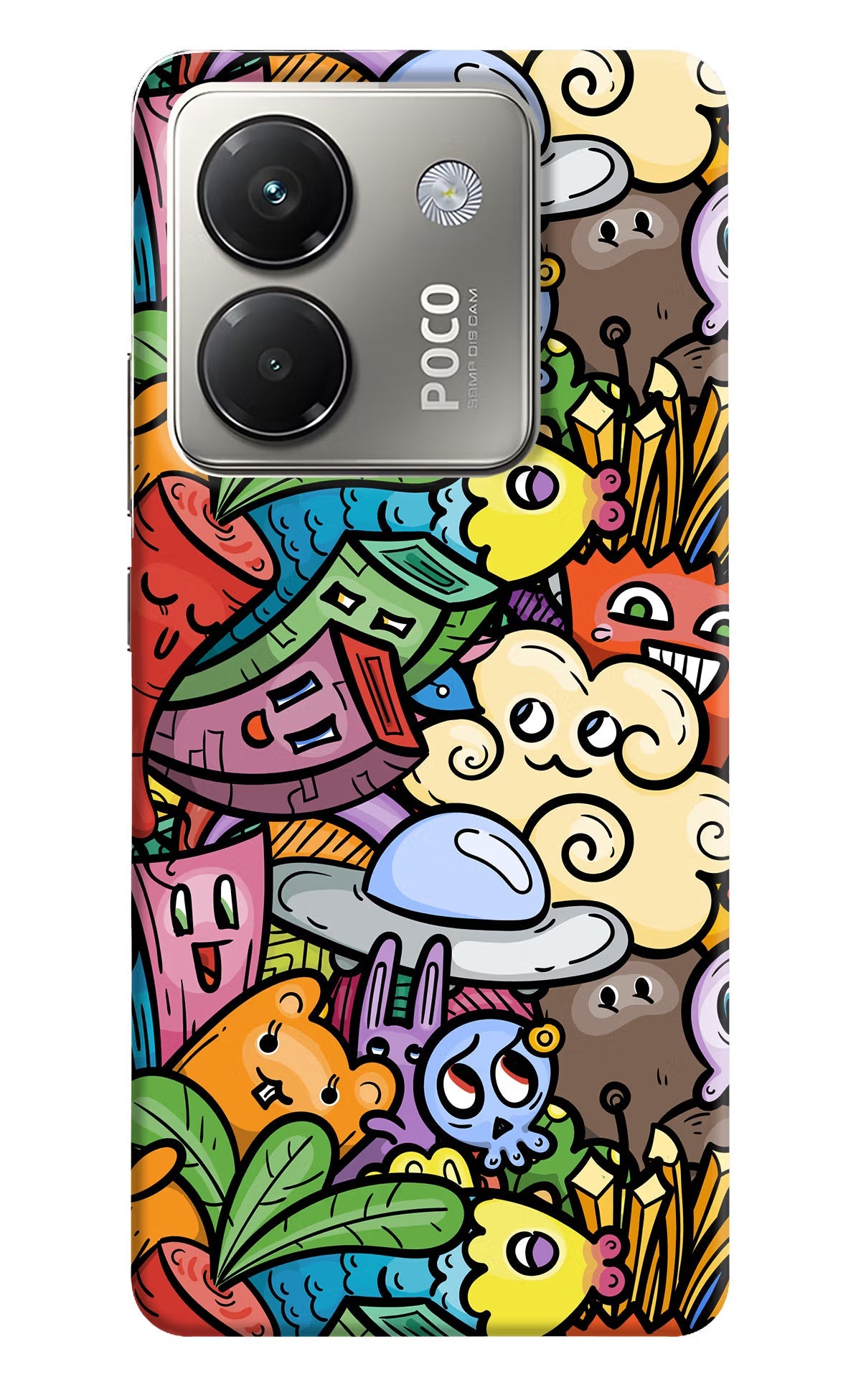 Veggie Doodle Poco M7 Pro 5G Back Cover