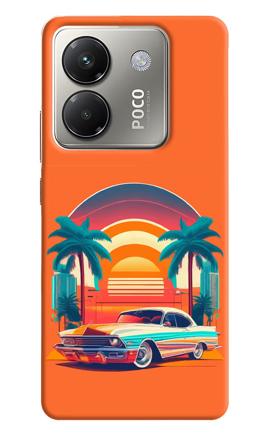 Palm Drive 80s Poco M7 Pro 5G Back Cover
