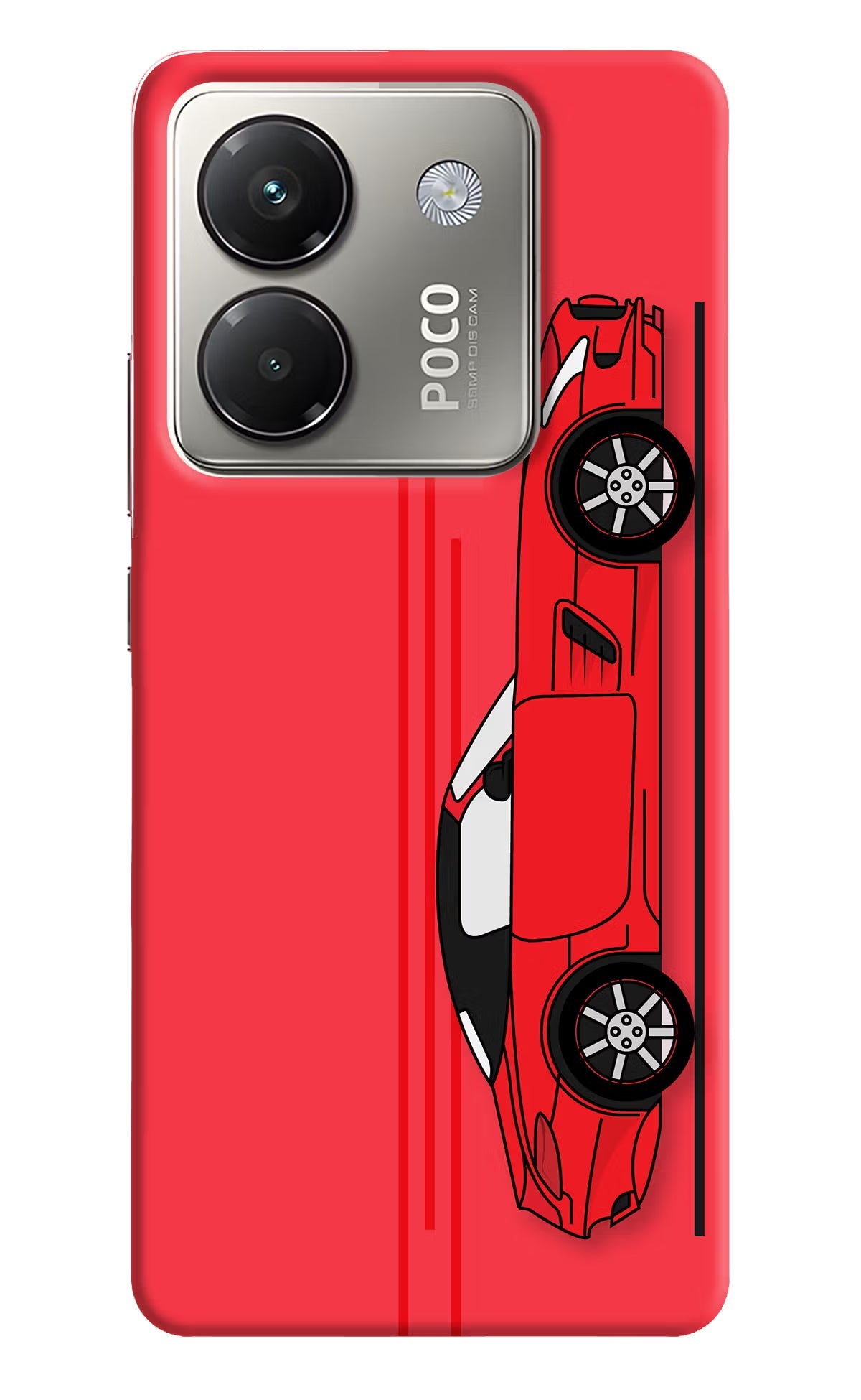 Red Velocity Poco M7 Pro 5G Back Cover