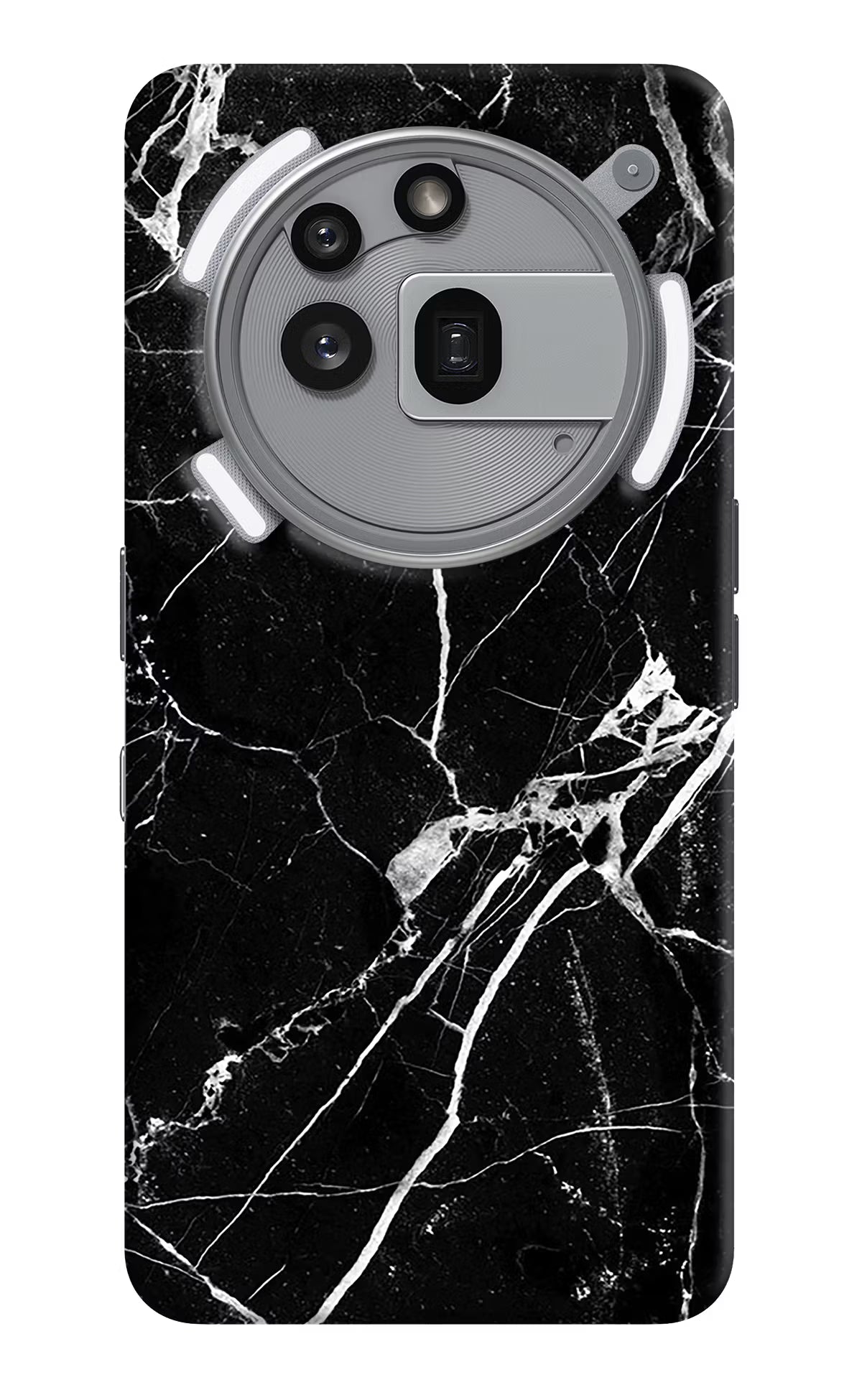 Black Marble Pattern Nothing Phone 3a Pro Back Cover