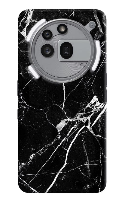 Black Marble Pattern Nothing Phone 3a Pro Back Cover