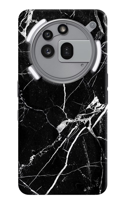 Black Marble Pattern Nothing Phone 3a Pro Back Cover