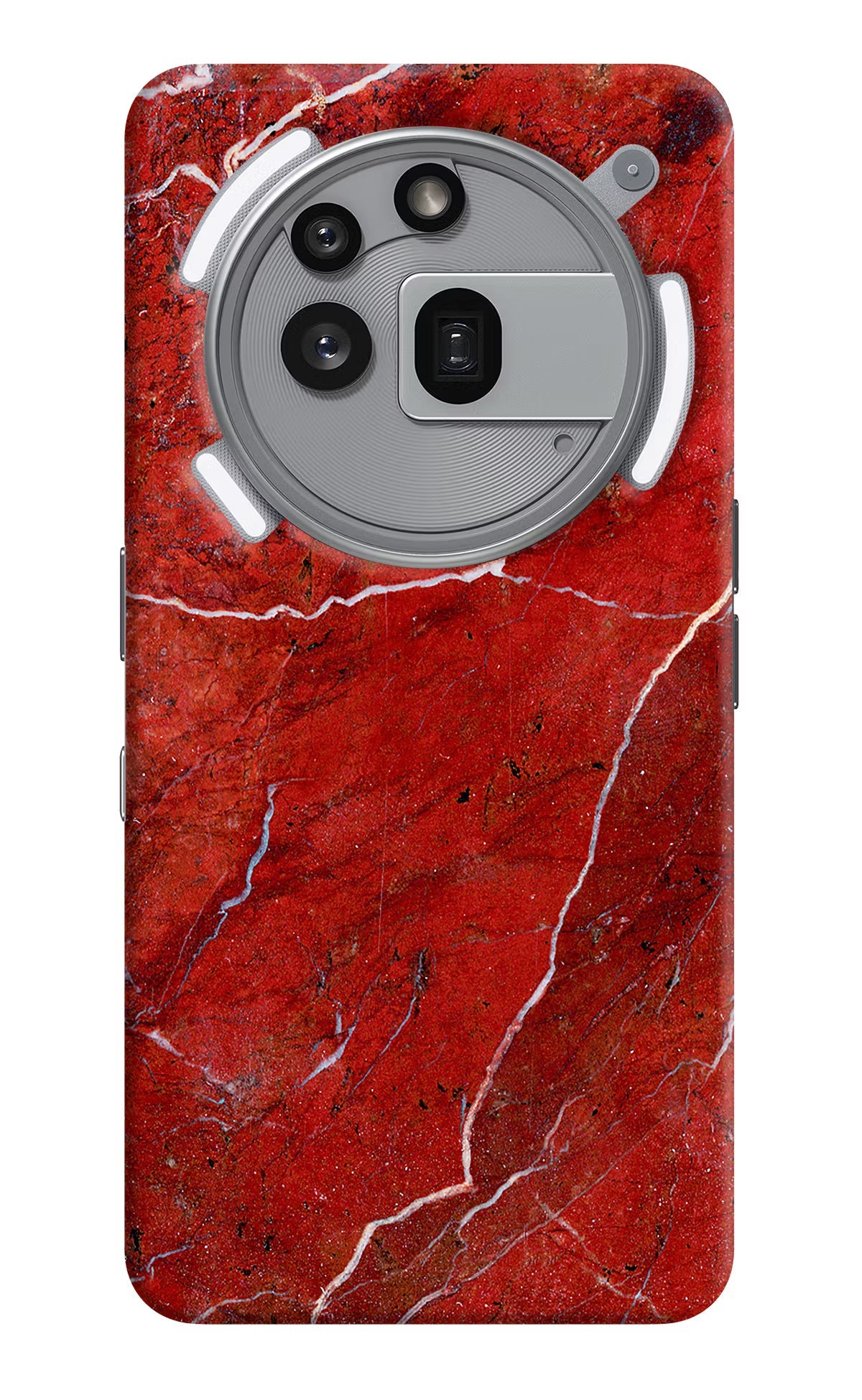 Red Marble Design Nothing Phone 3a Pro Back Cover