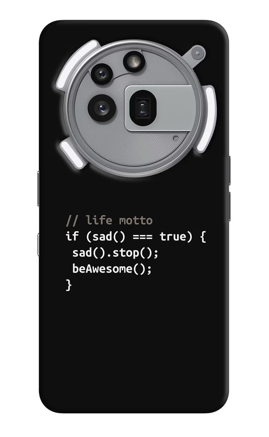 Life Motto Code Nothing Phone 3a Pro Back Cover