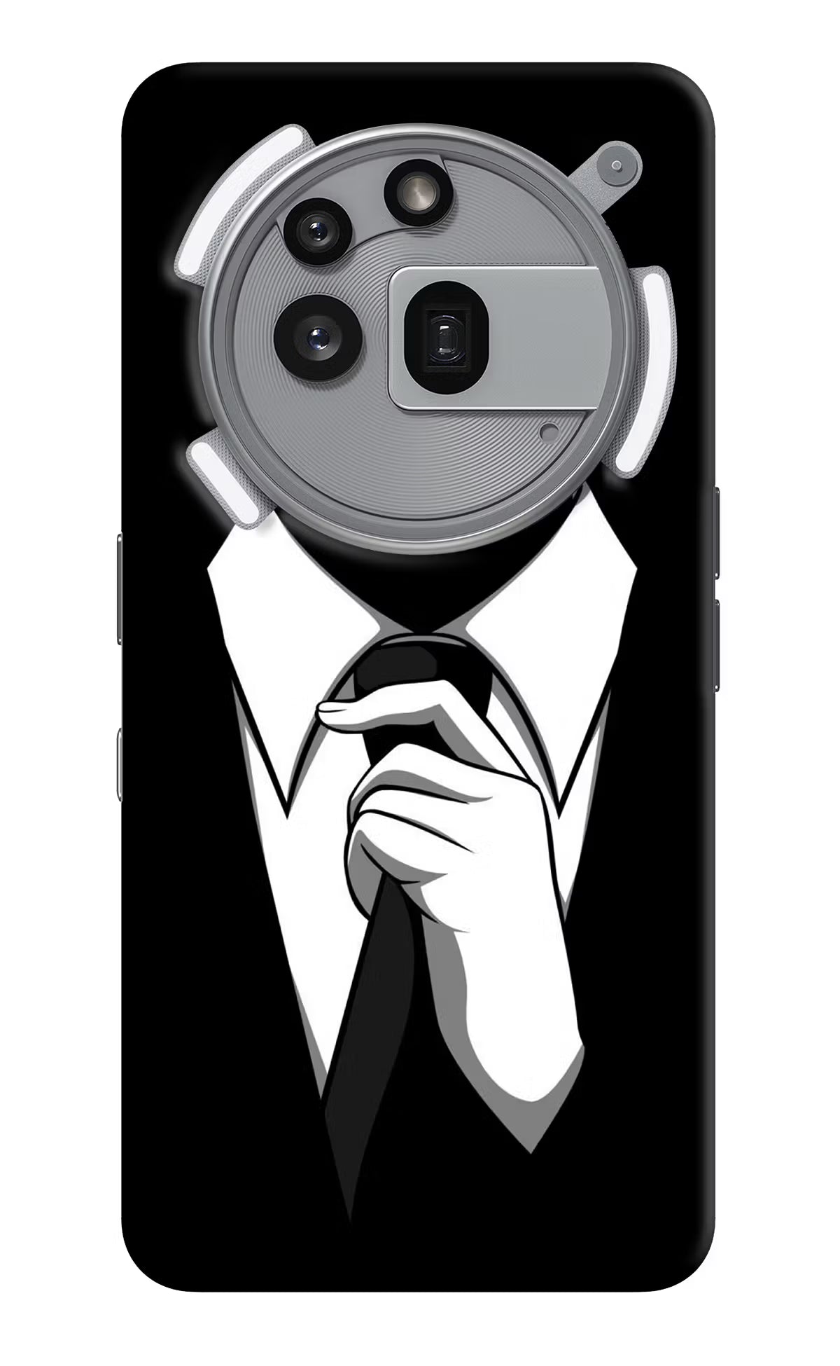 Black Tie Nothing Phone 3a Pro Back Cover
