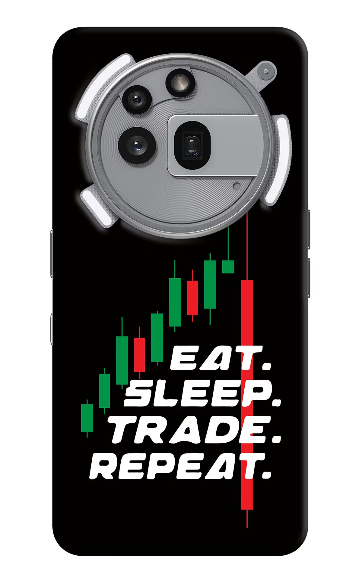 Eat Sleep Trade Repeat Nothing Phone 3a Pro Back Cover