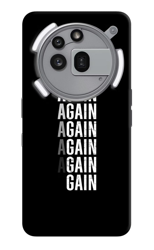 Again Again Gain Nothing Phone 3a Pro Back Cover