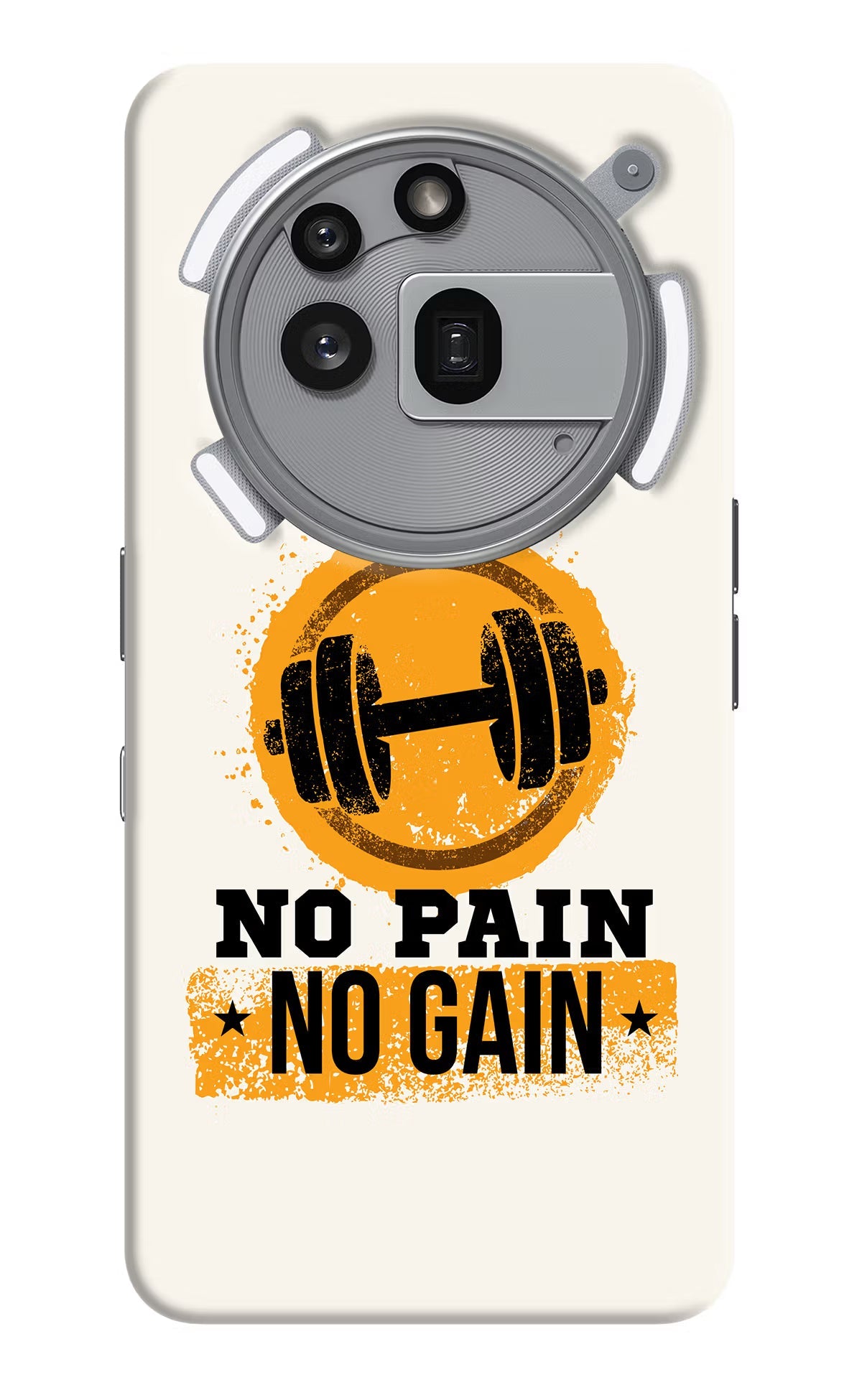 No Pain No Gain Nothing Phone 3a Pro Back Cover
