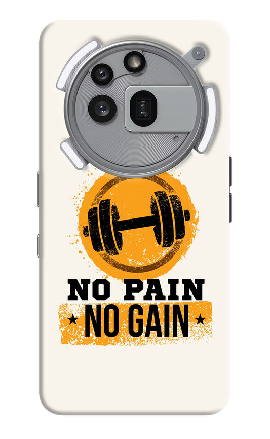 No Pain No Gain Nothing Phone 3a Pro Back Cover