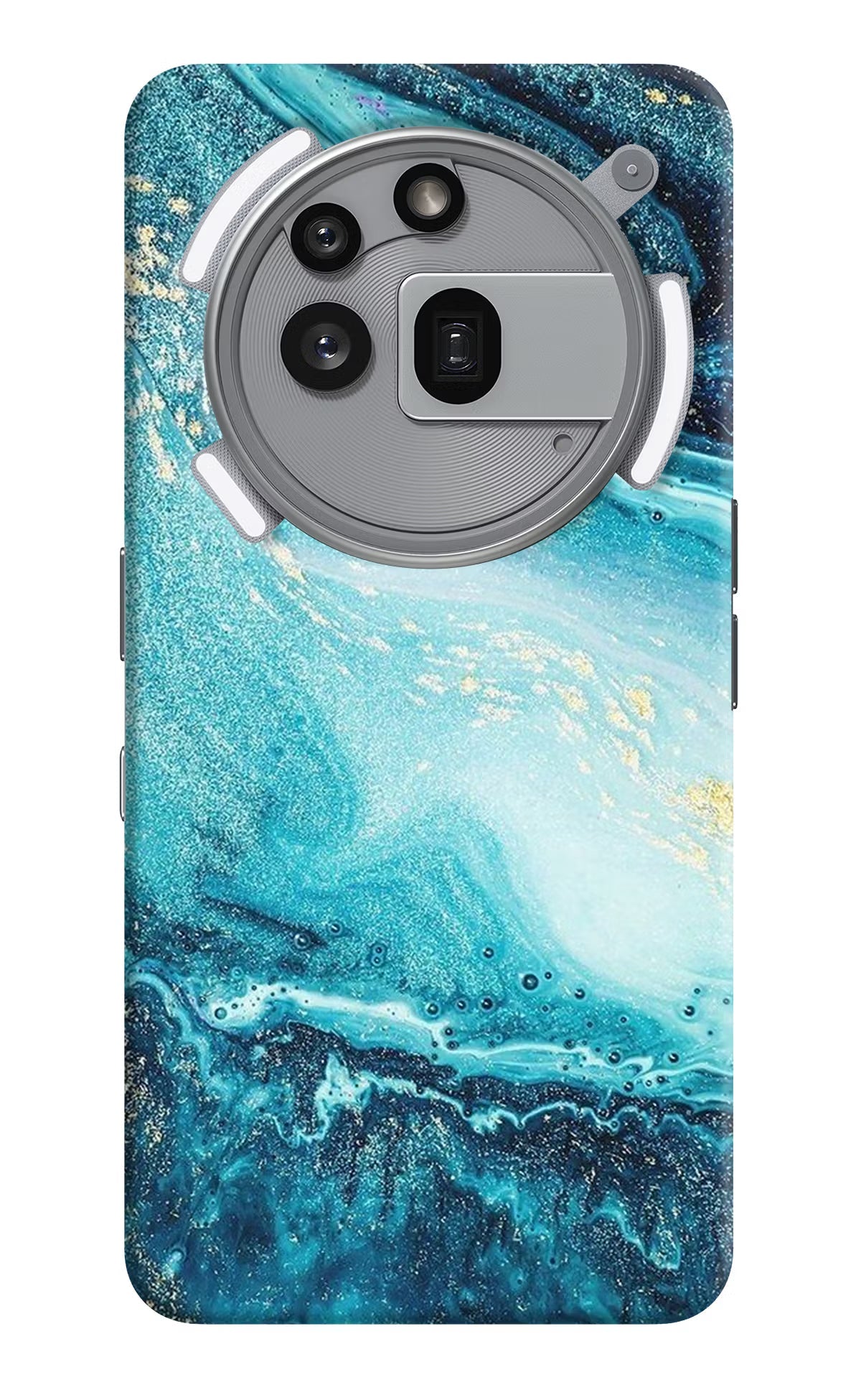 Blue Glitter Marble Nothing Phone 3a Pro Back Cover