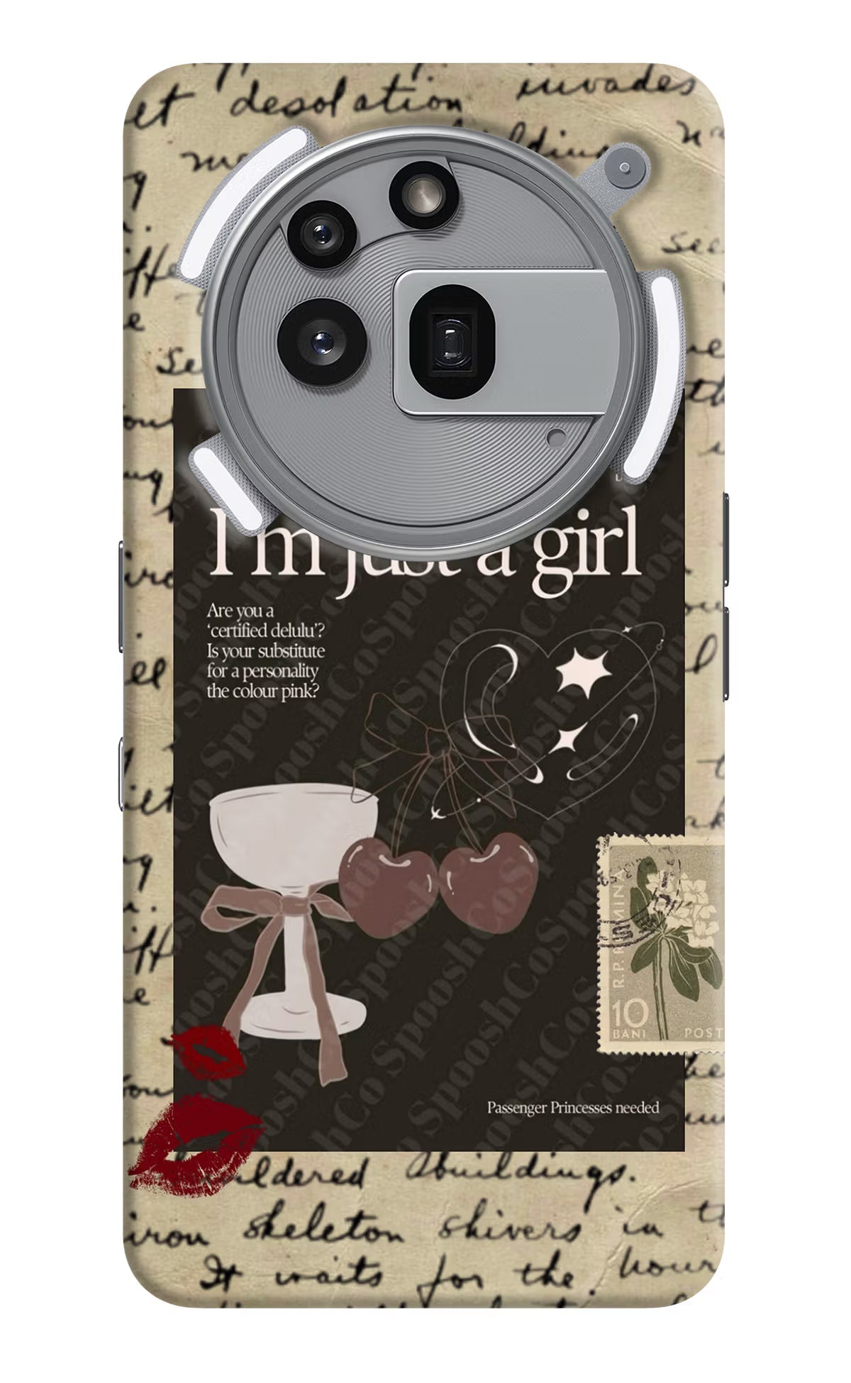 I am just a girl Nothing Phone 3a Pro Back Cover