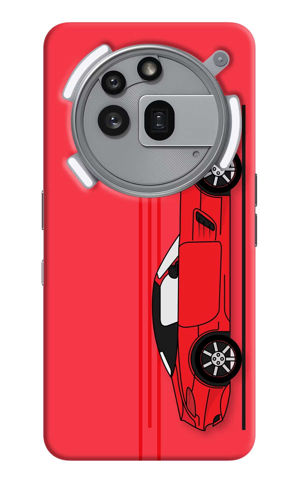 Red Velocity Nothing Phone 3a Pro Back Cover