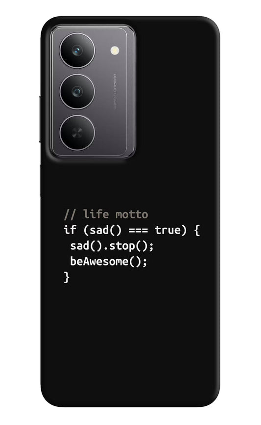 Life Motto Code Realme 14x 5G Back Cover