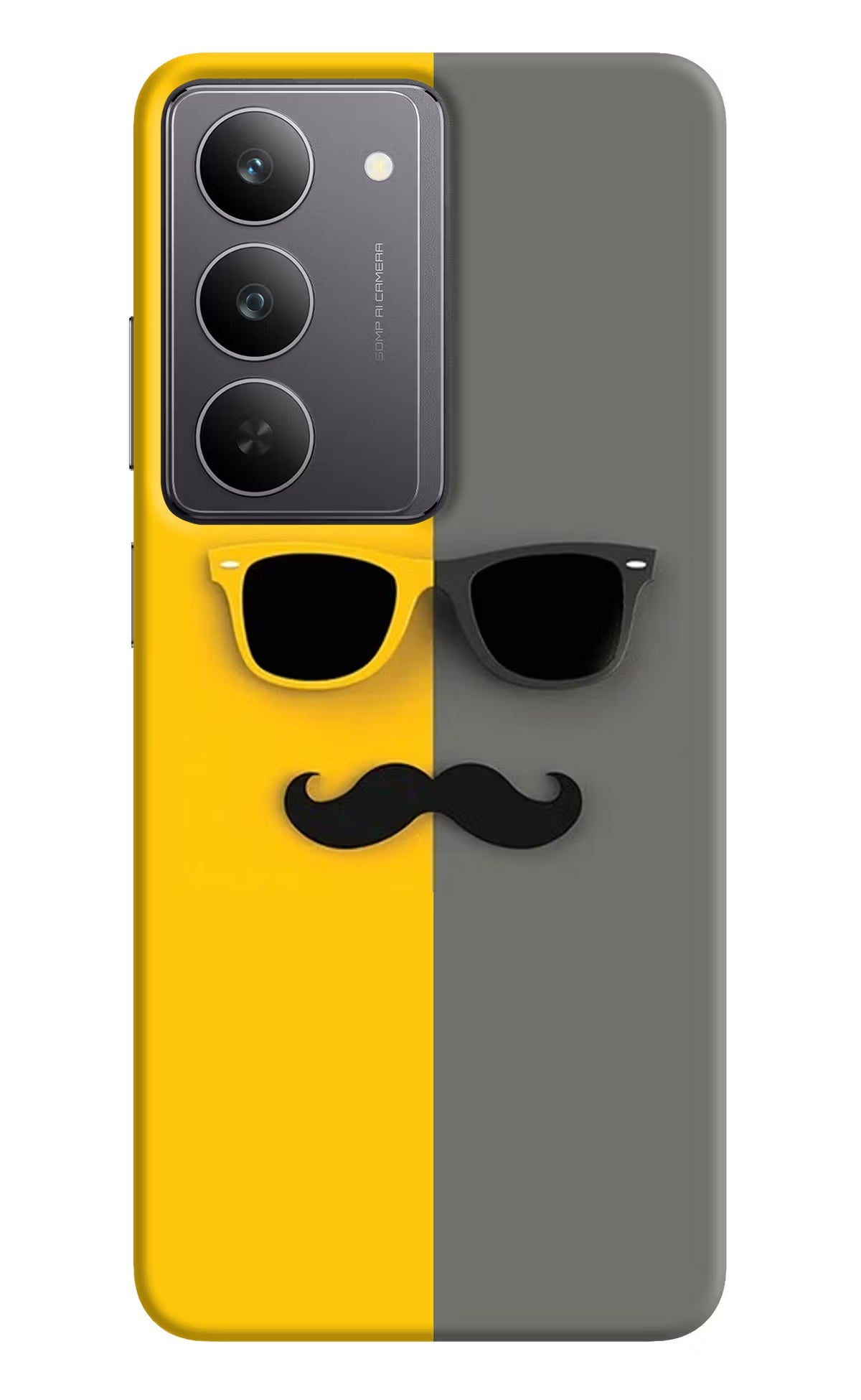 Sunglasses with Mustache Realme 14x 5G Back Cover
