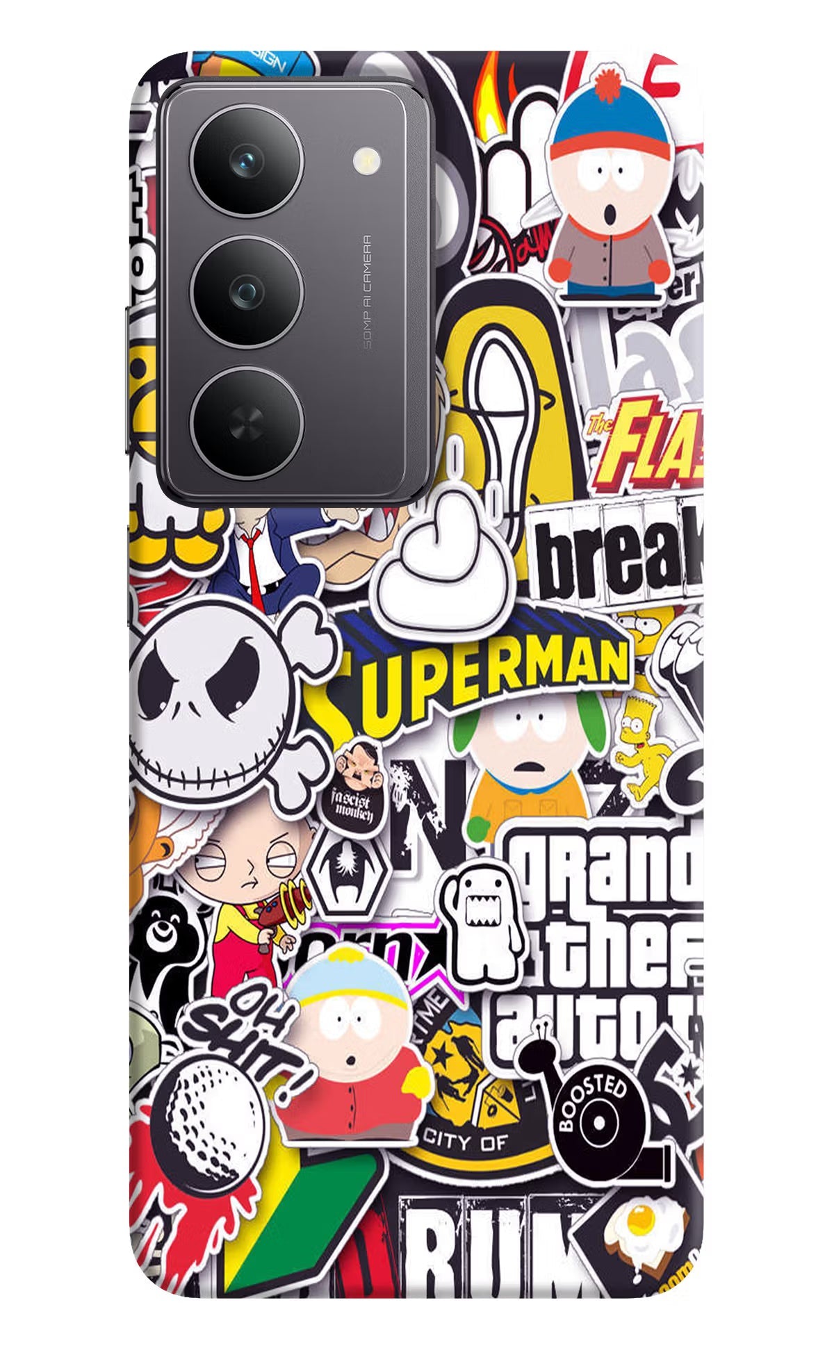 Sticker Bomb Realme 14x 5G Back Cover