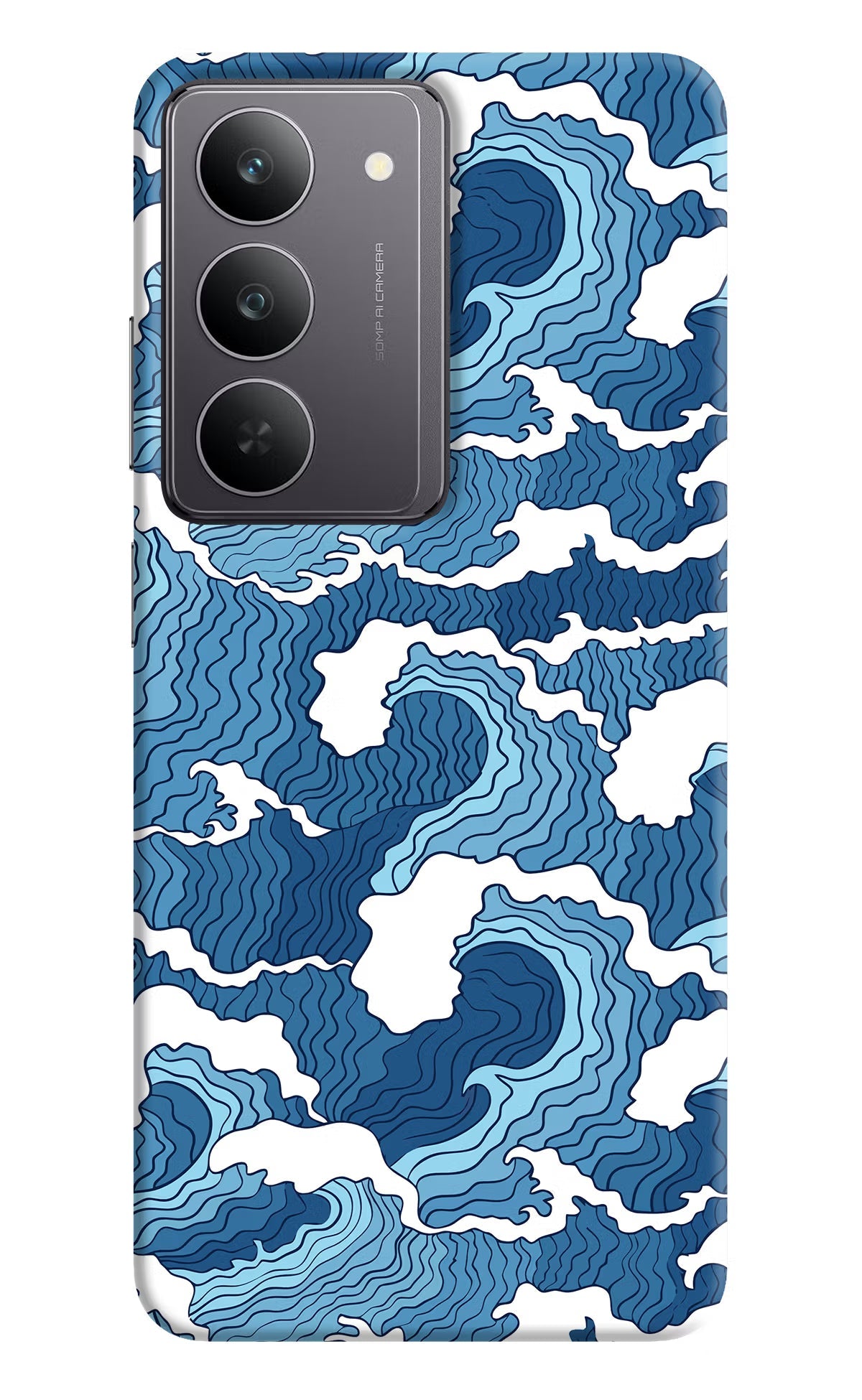Blue Waves Realme 14x 5G Back Cover