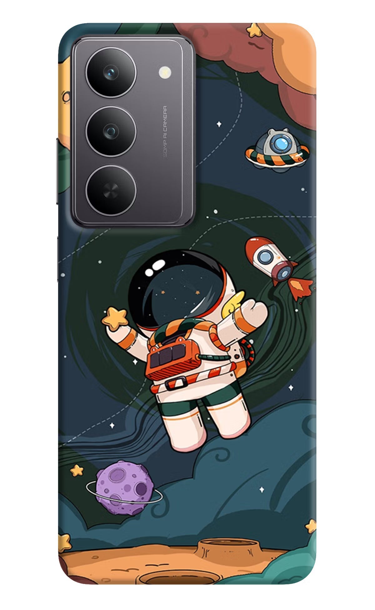 Cartoon Astronaut Realme 14x 5G Back Cover
