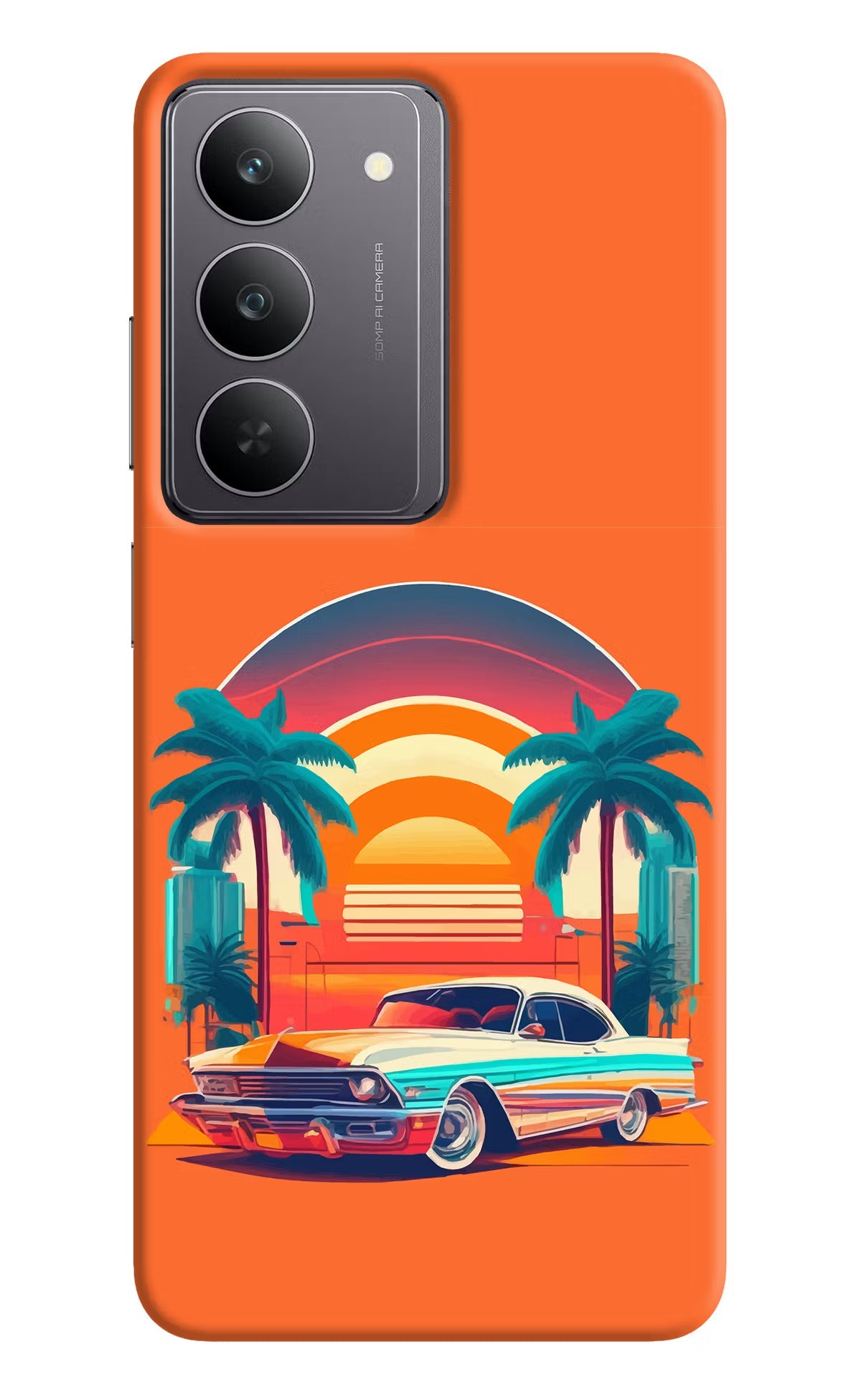 Palm Drive 80s Realme 14x 5G Back Cover