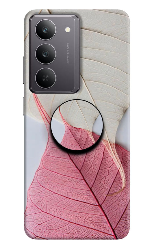 White Pink Leaf Realme 14x 5G Pop Case