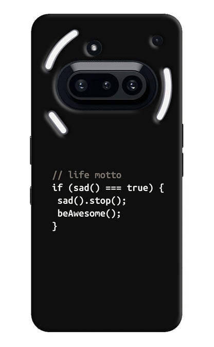 Life Motto Code Nothing Phone 3A Back Cover