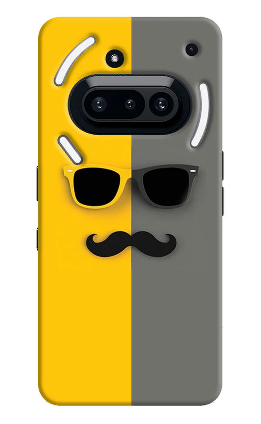 Sunglasses with Mustache Nothing Phone 3A Back Cover