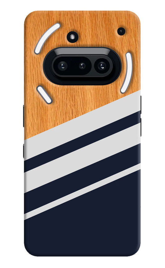 Blue and white wooden Nothing Phone 3A Back Cover