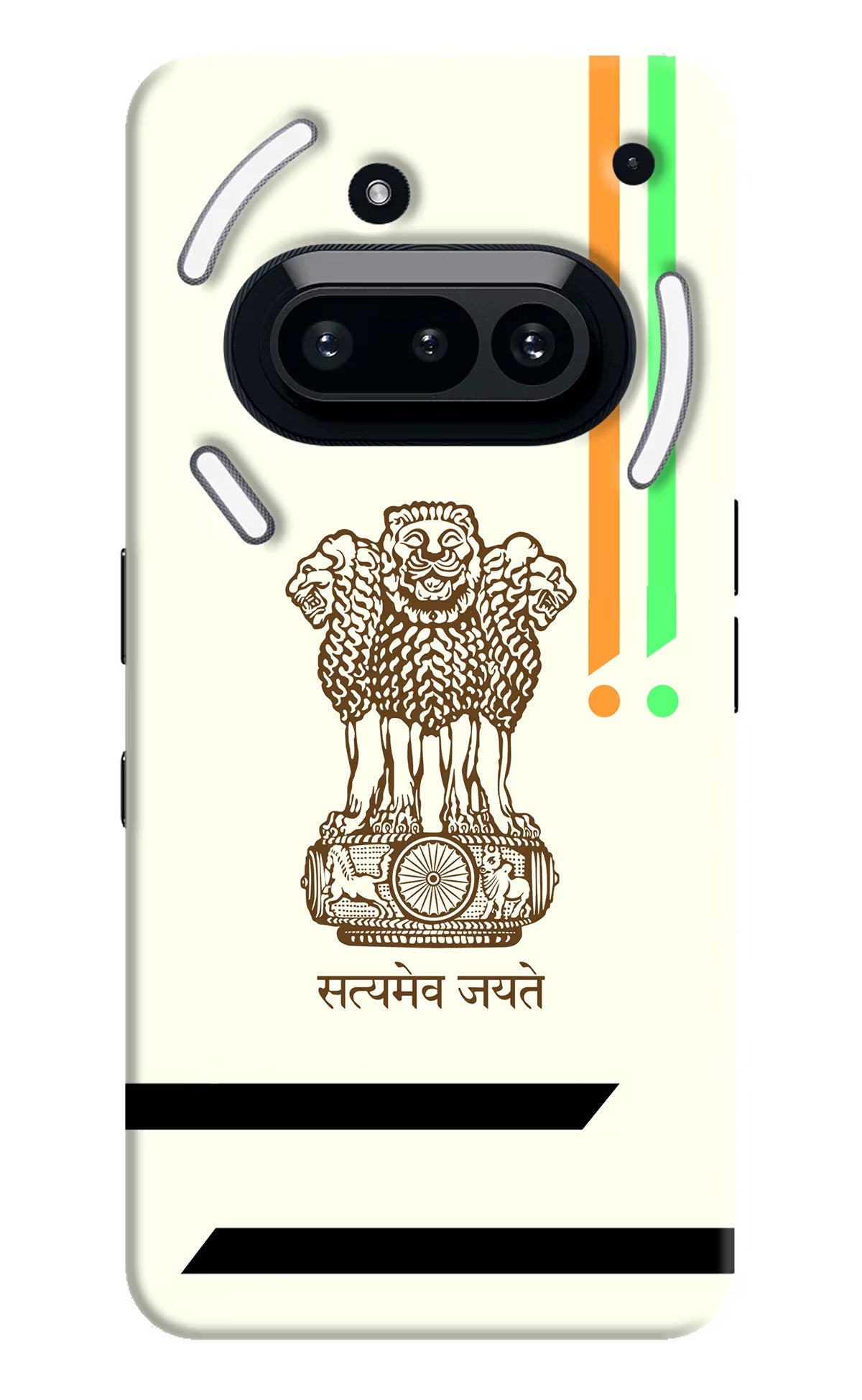 Satyamev Jayate Brown Logo Nothing Phone 3A Back Cover