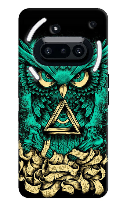 Green Owl Nothing Phone 3A Back Cover