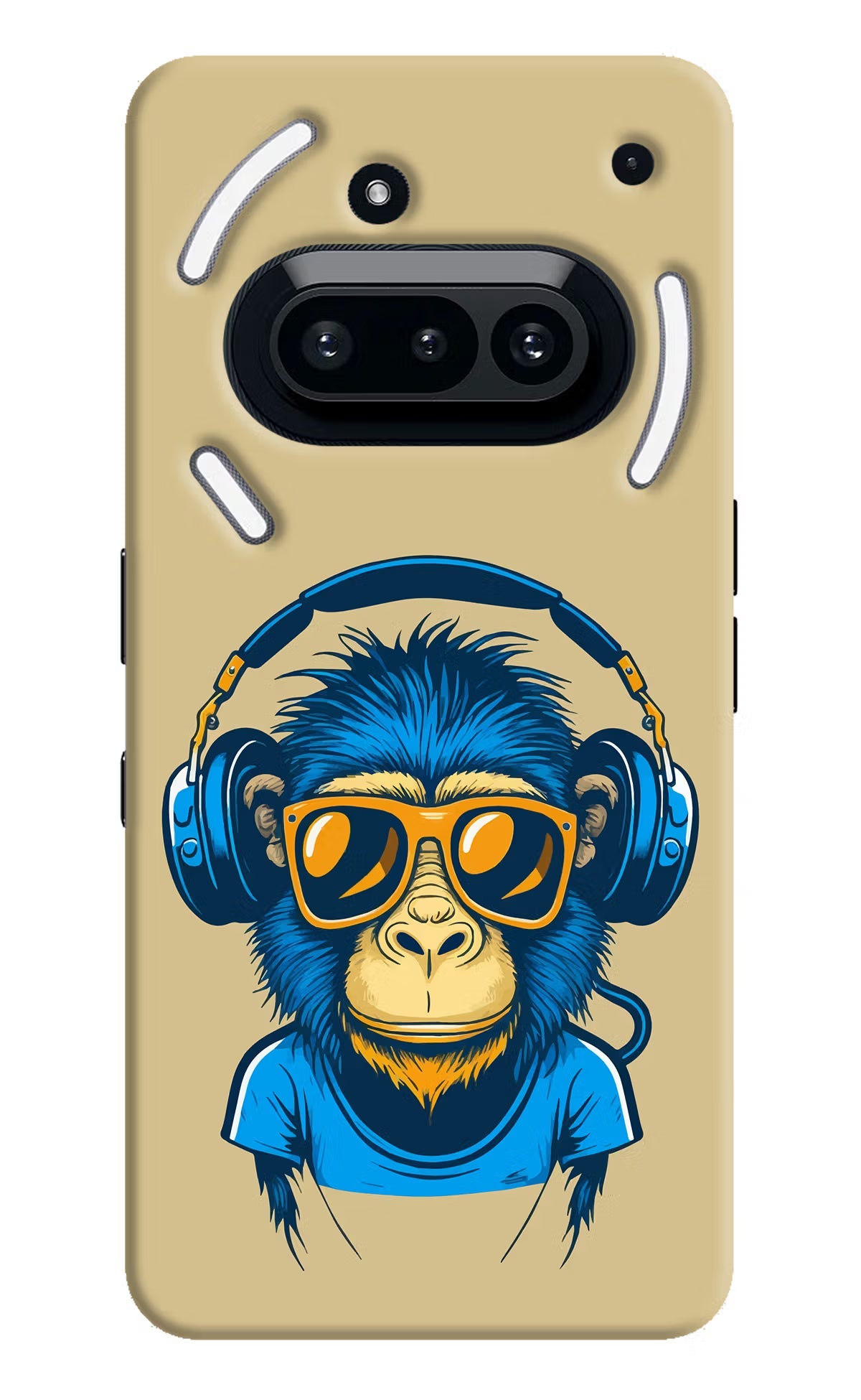 Monkey Headphone Nothing Phone 3A Back Cover