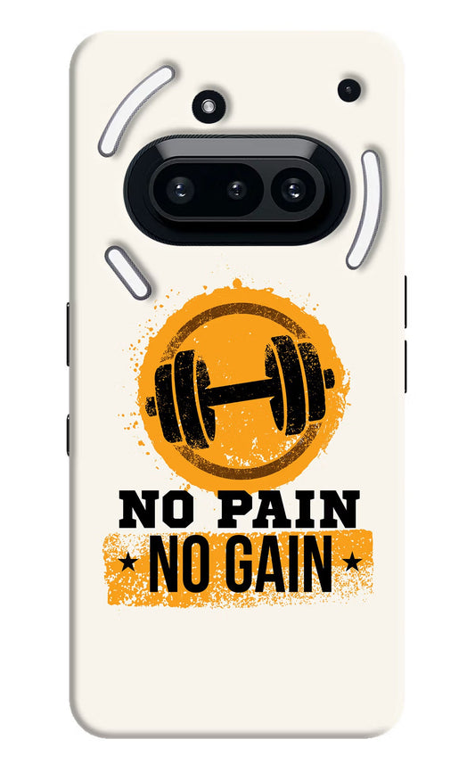 No Pain No Gain Nothing Phone 3A Back Cover
