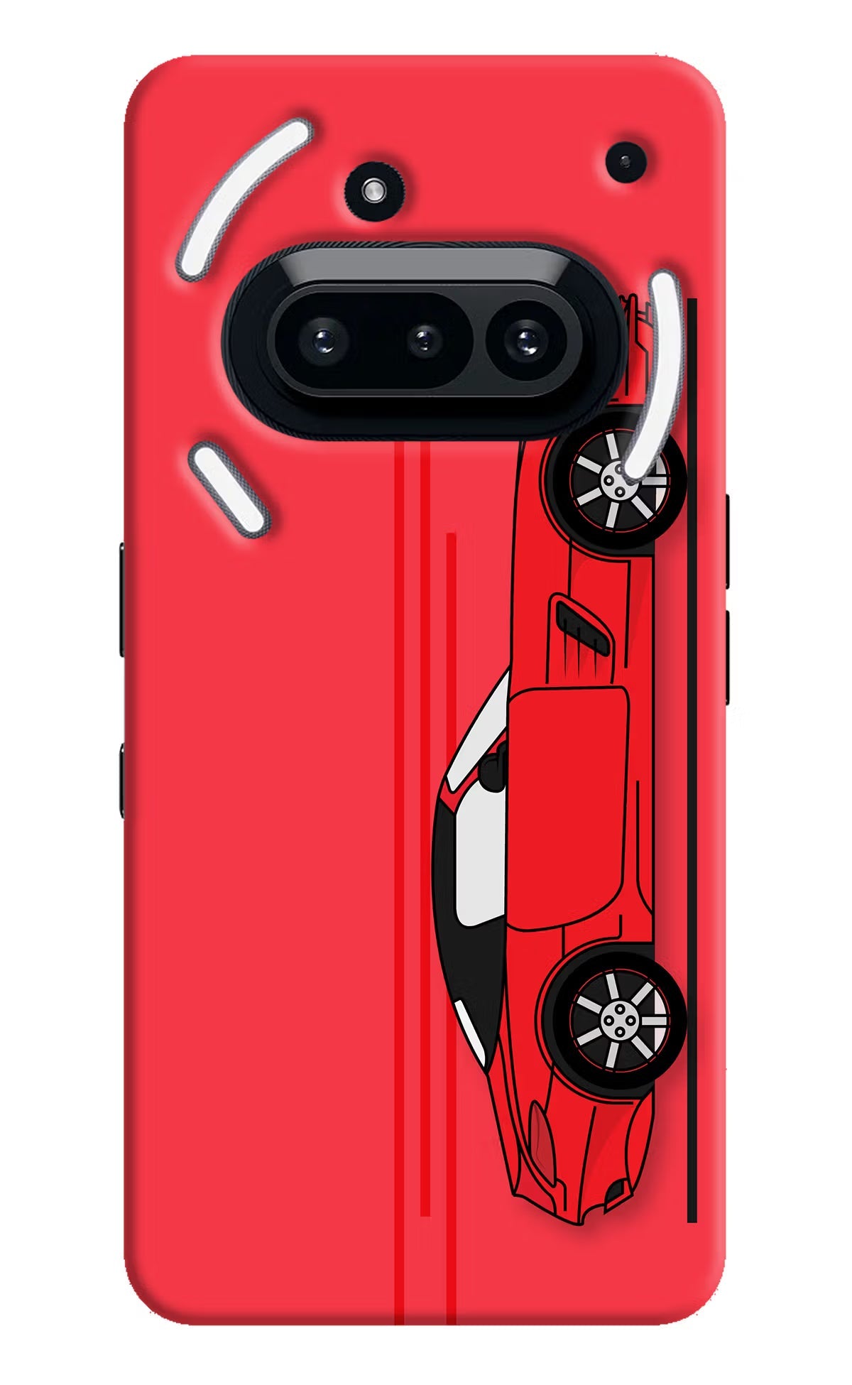 Red Velocity Nothing Phone 3A Back Cover