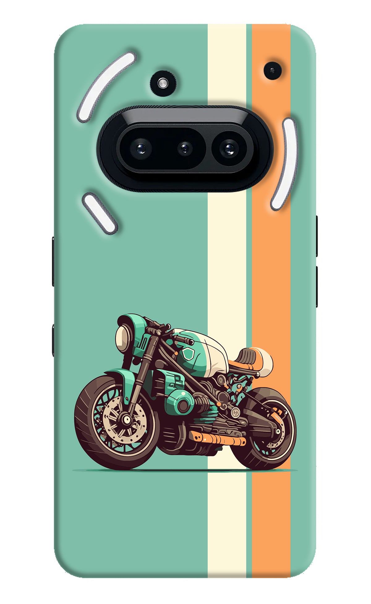 Striped Moto Drift Nothing Phone 3A Back Cover