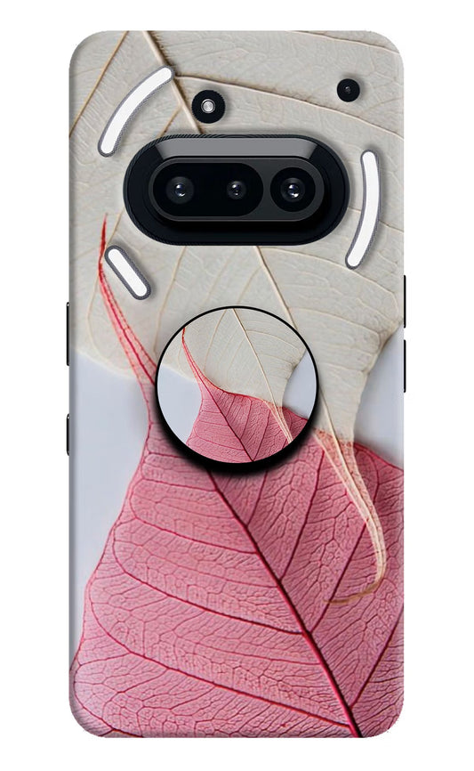 White Pink Leaf Nothing Phone 3A Pop Case