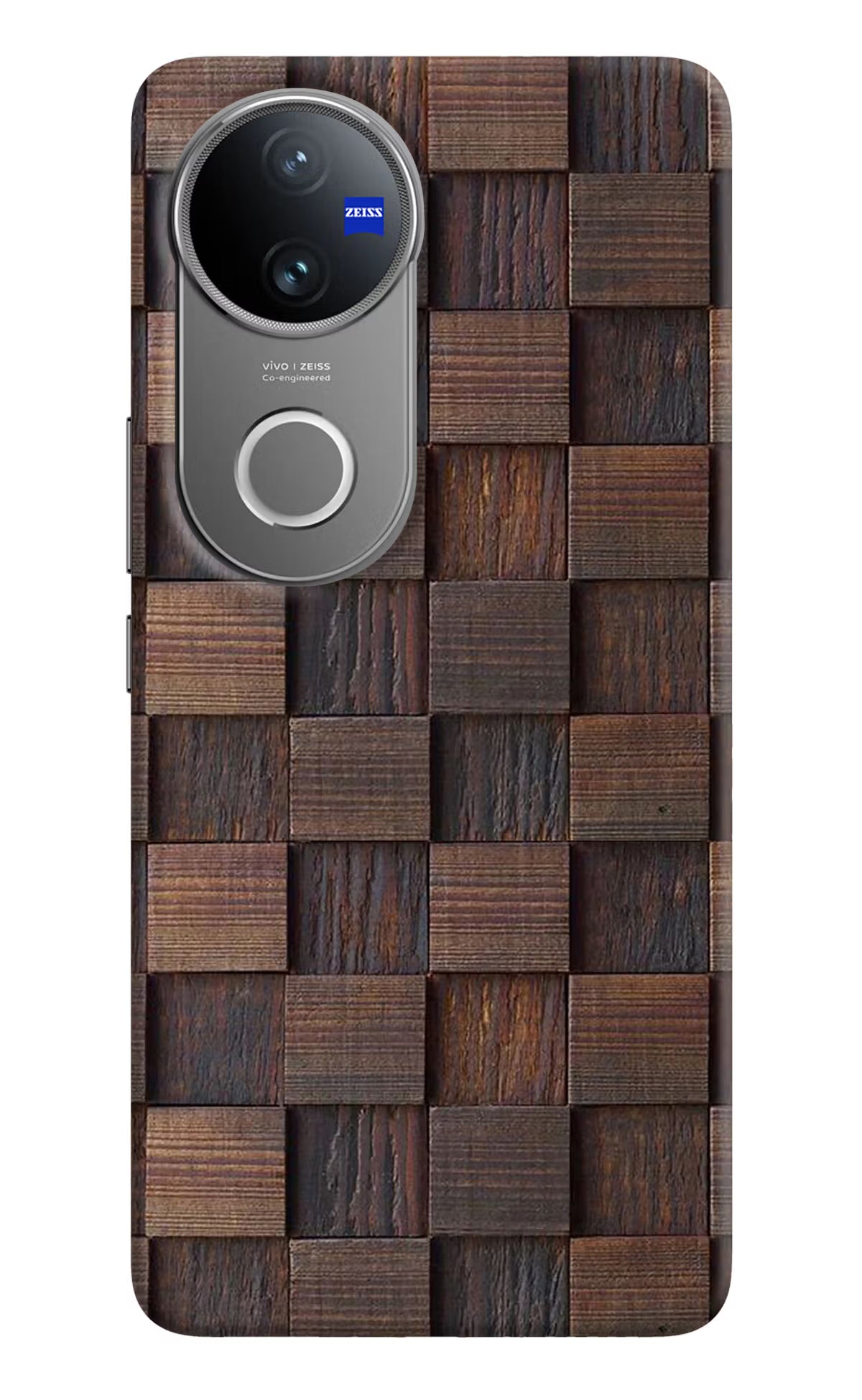 Wooden Cube Design Vivo V50 5G Back Cover
