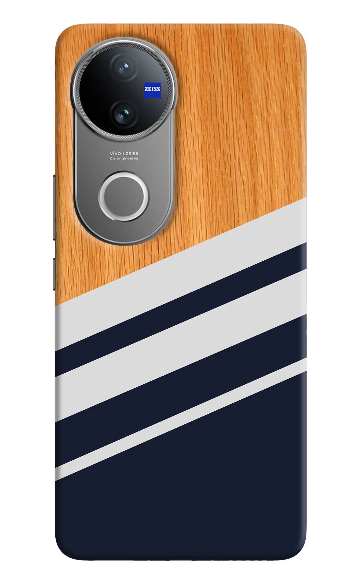 Blue and white wooden Vivo V50 5G Back Cover