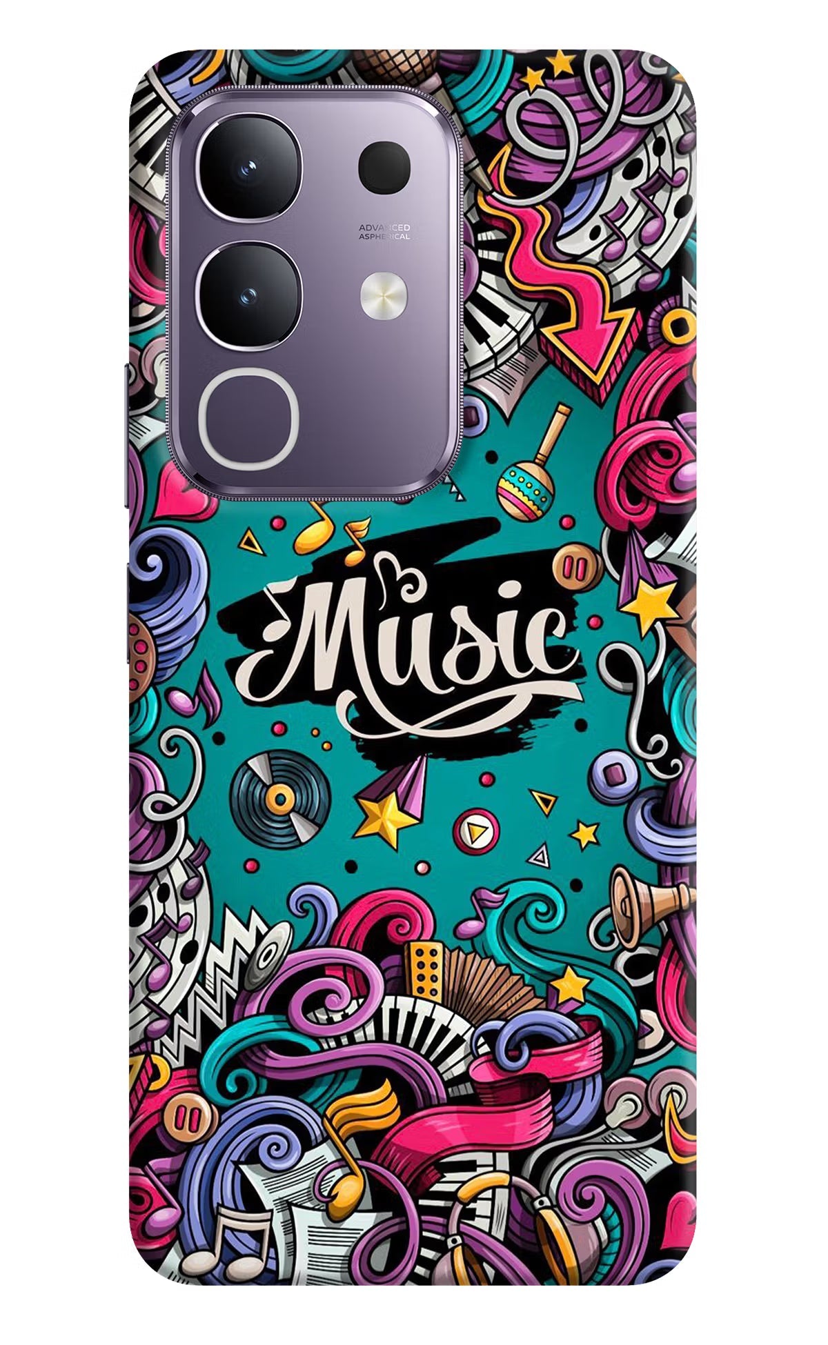 Music Graffiti Vivo T4x 5G Back Cover