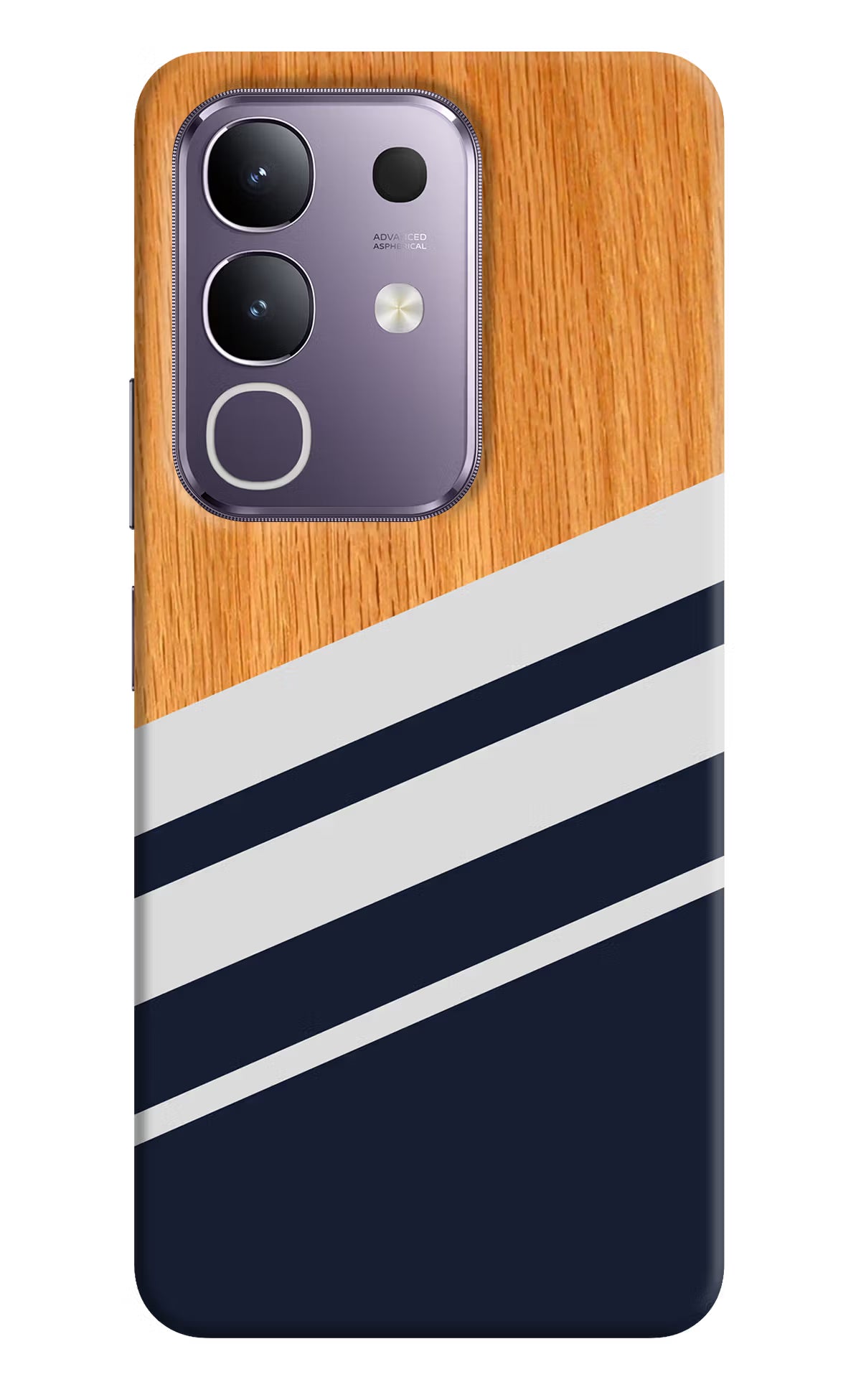 Blue and white wooden Vivo T4x 5G Back Cover