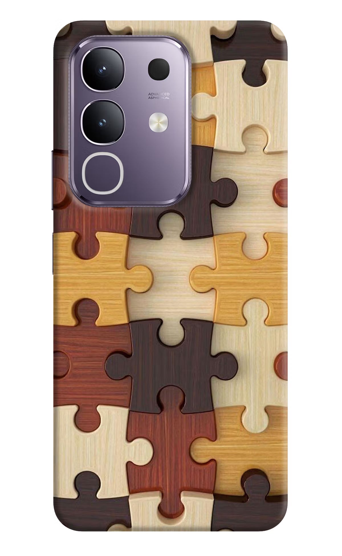 Wooden Puzzle Vivo T4x 5G Back Cover