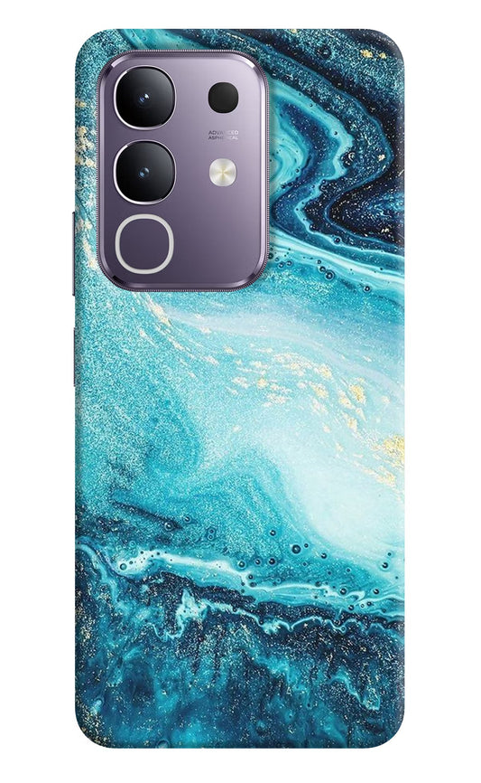 Blue Glitter Marble Vivo T4x 5G Back Cover