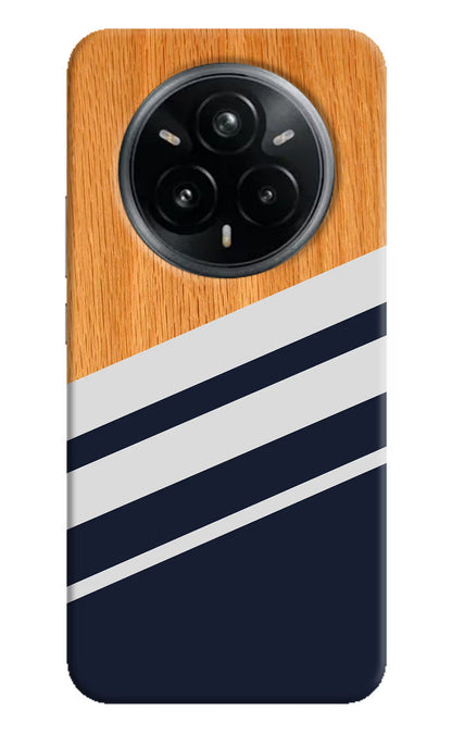 Blue and white wooden Realme 14 Pro Plus 5G Back Cover
