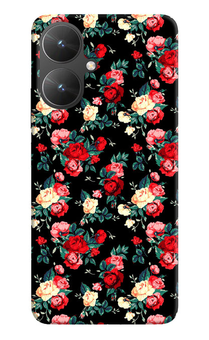 Rose Pattern Poco M6 5G Back Cover