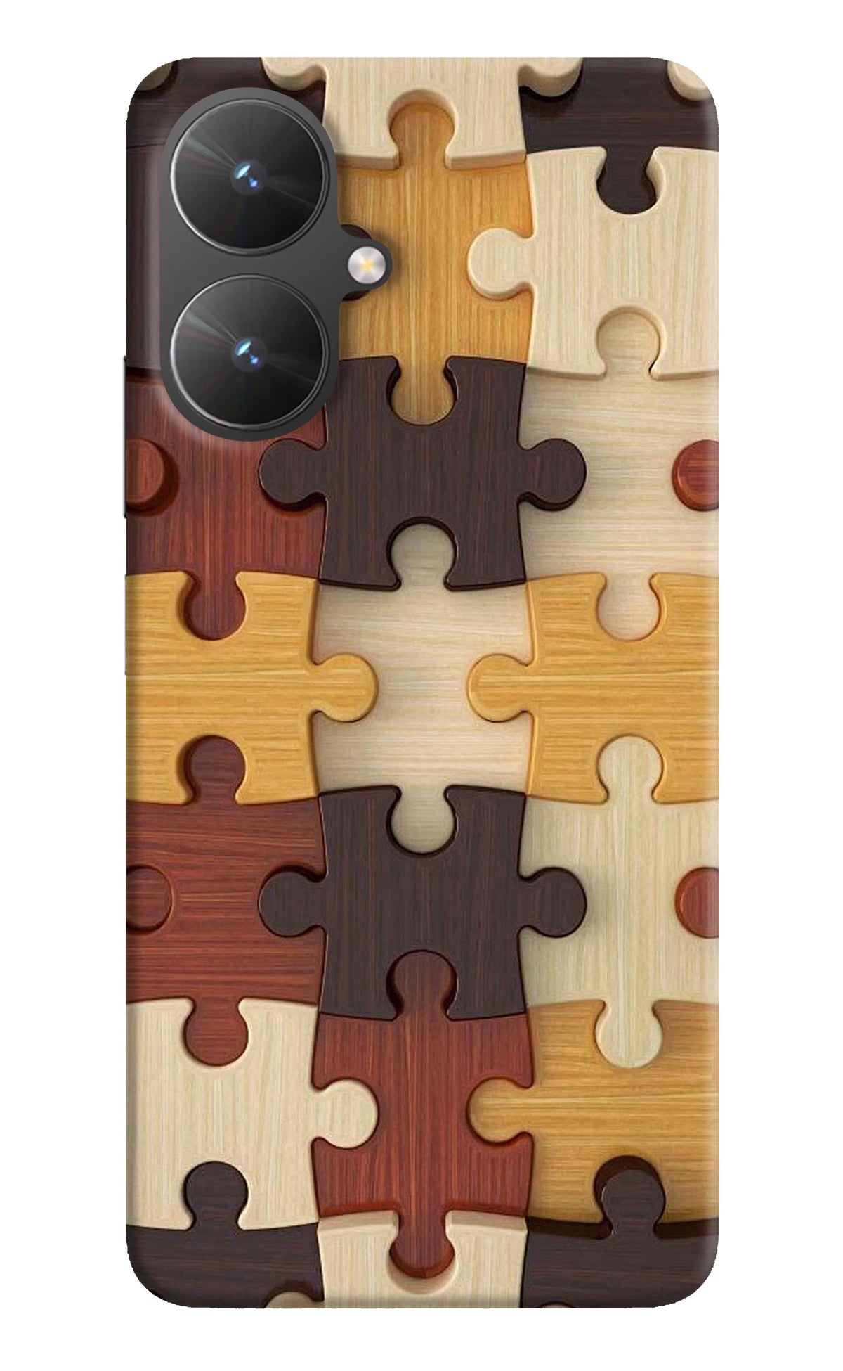 Wooden Puzzle Poco M6 5G Back Cover