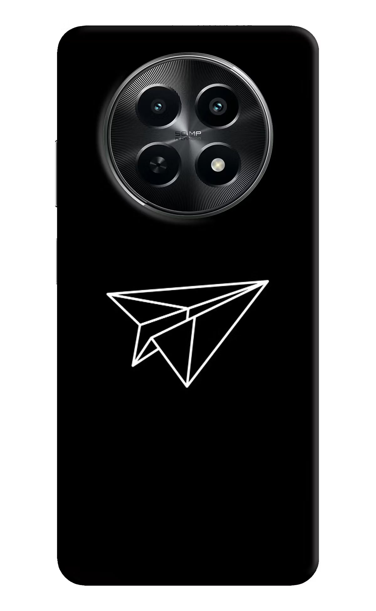 Paper Plane White Realme C65 5G Back Cover