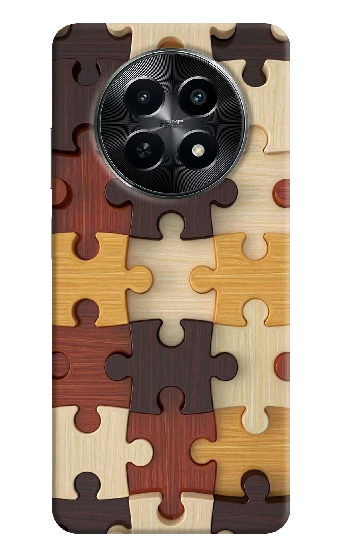 Wooden Puzzle Realme C65 5G Back Cover