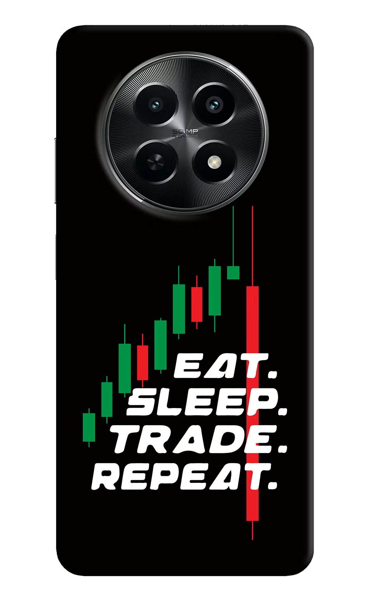 Eat Sleep Trade Repeat Realme C65 5G Back Cover