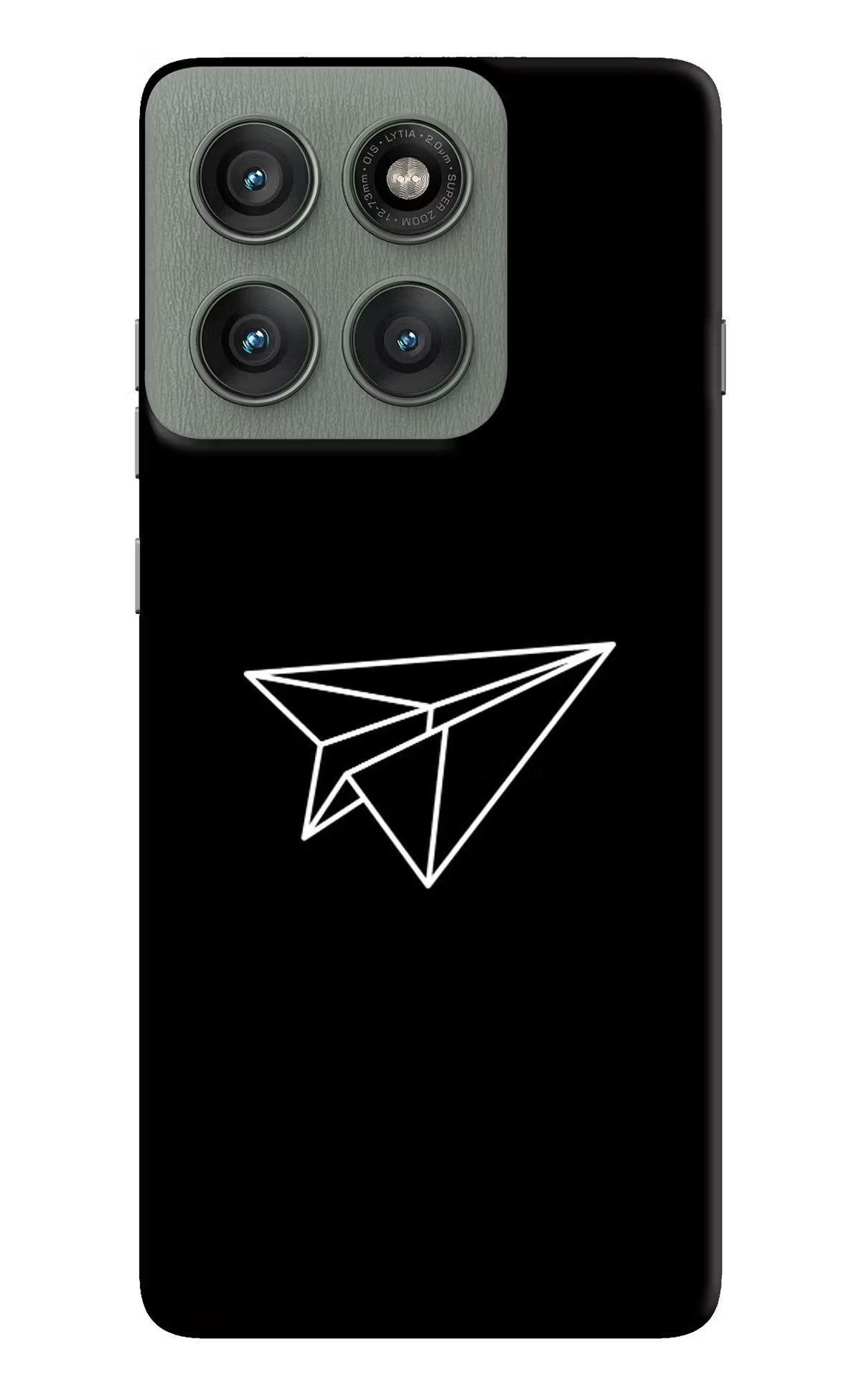 Paper Plane White Moto Edge 60 Pro Back Cover